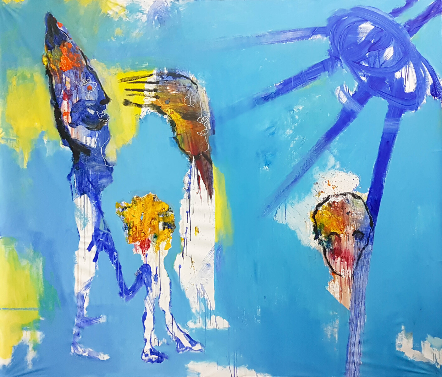 Wohin? (Ukraine Series). Acrylics. 210 x 280 cm. 2022 Acrylics. 210 x 170 cm. 2021