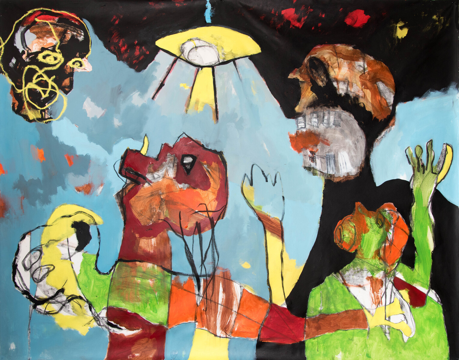 Contemporary Guernica (Ukraine Series). Acrylics. 170 x 100 cm. 2022 Acrylics. 210 x 170 cm. 2021