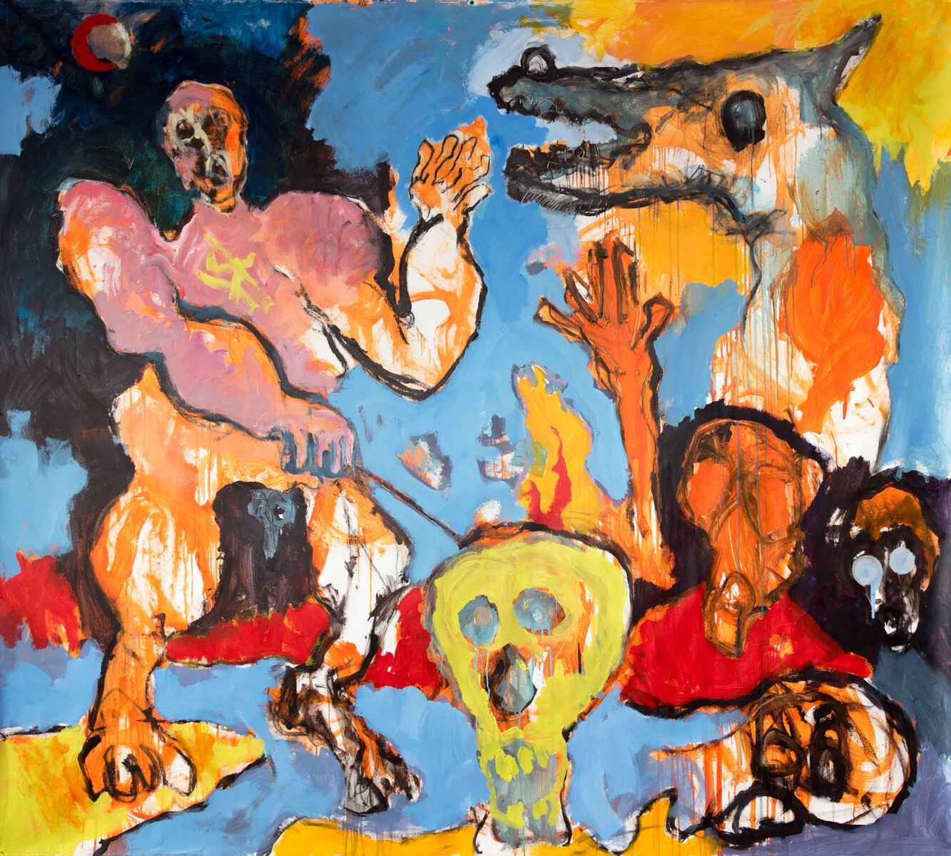 Contemporary Guernica (Ukraine Series). Acrylics. 210 x 250 cm. 2022 Acrylics. 210 x 170 cm. 2021