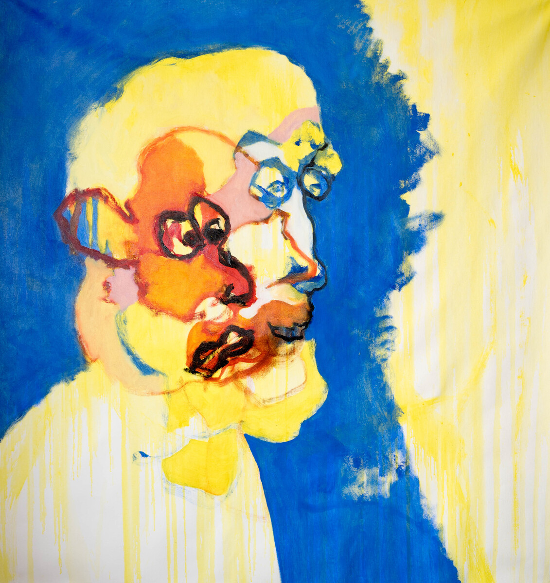 Têtes. Acrylics. 110 x 100 cm. 2022 Acrylics. 210 x 170 cm. 2021