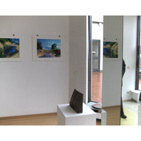Ausstellung Fenex, Bensberg, Schloßstraße 47-53, zusammen mit Keramiken von Viola Kramer, 2008:Ansicht1