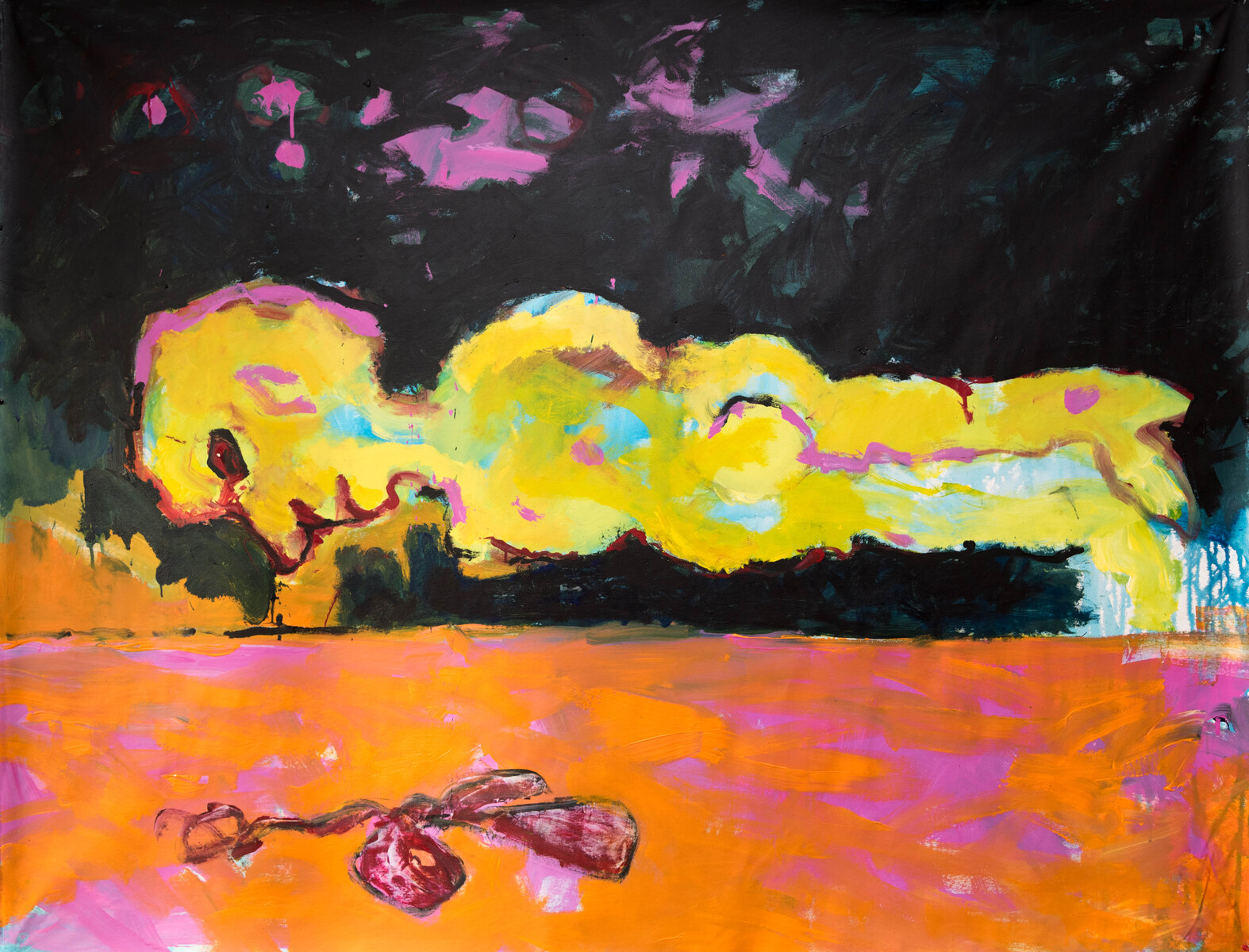 Floating. Acrylics. 170 x 210 cm. 2021 Acrylics. 210 x 170 cm. 2021