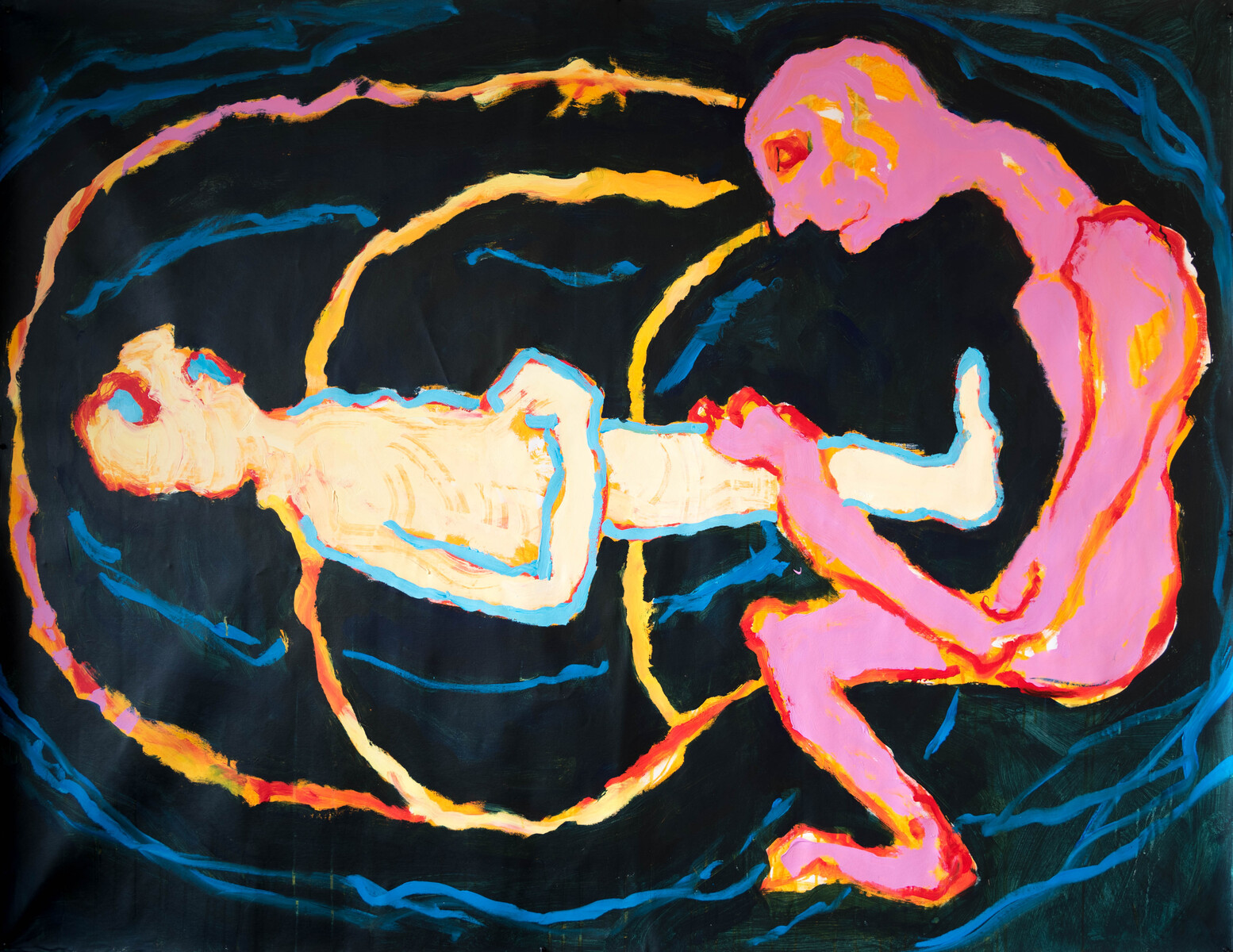 Session avec mon Ostéopathe. Acrylics. 210 x 170 cm. 2021 Acrylics. 210 x 170 cm. 2021